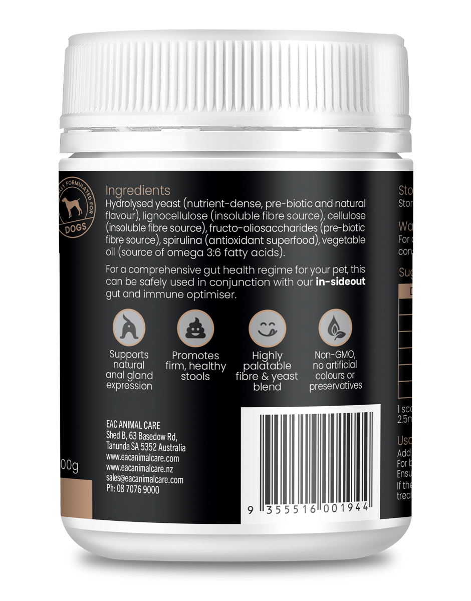 gut &amp; gland Daily Stool Firming &amp; Anal Gland Support for Dogs