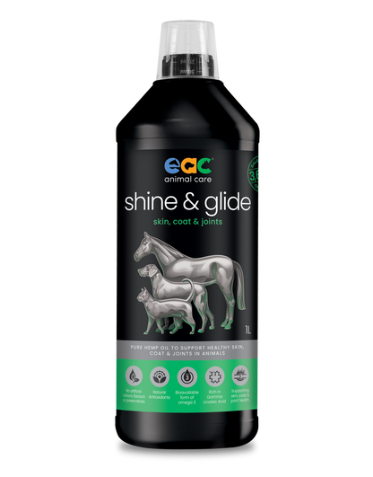 🎁 shine &amp; glide - Pure Natural Cold-Pressed Hemp Oil for Horses, Dogs and Cats (10% off)