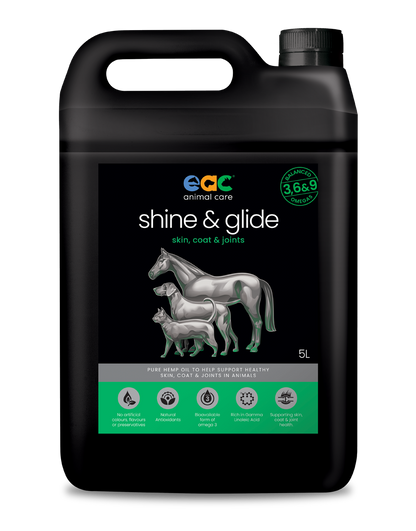 🎁 shine &amp; glide - Pure Natural Cold-Pressed Hemp Oil for Horses, Dogs and Cats (10% off)