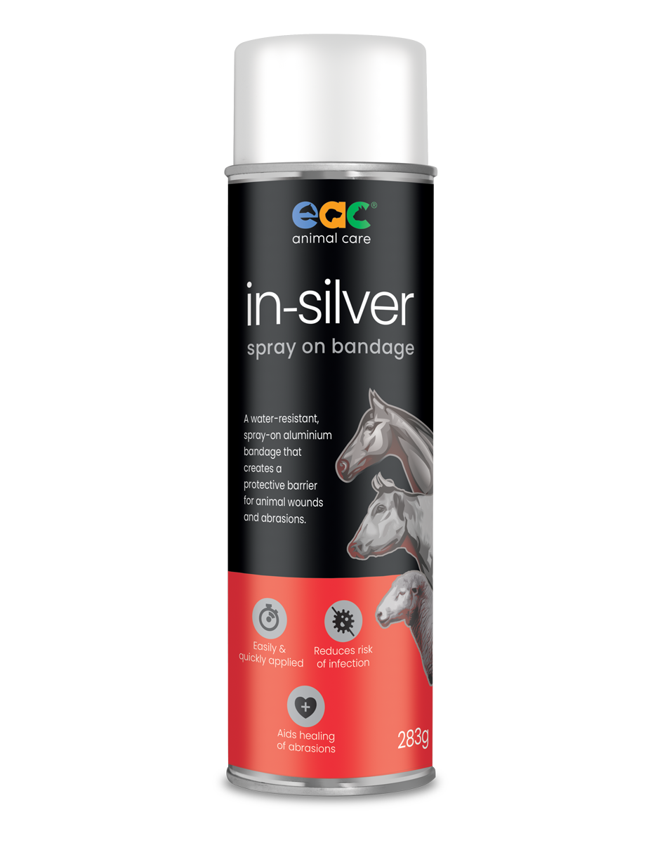 in-silver Spray On Bandage For Horses, Cattle, Dogs & Other Pets & Animals