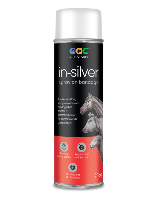 in-silver Spray On Bandage For Horses, Cattle, Dogs & Other Pets & Animals