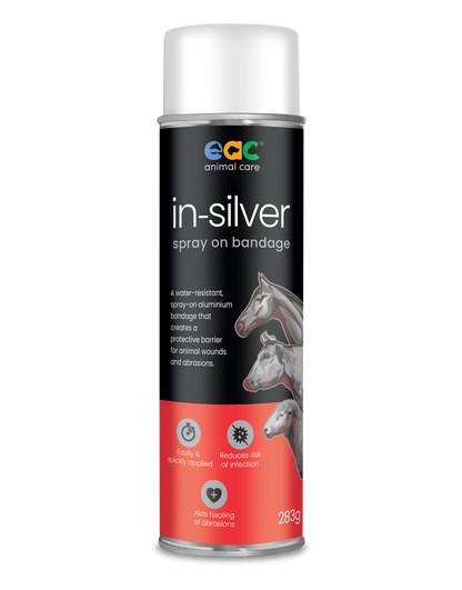 in-silver - Spray On Bandage For Horses, Cattle, Dogs & Other Pets & Animals
